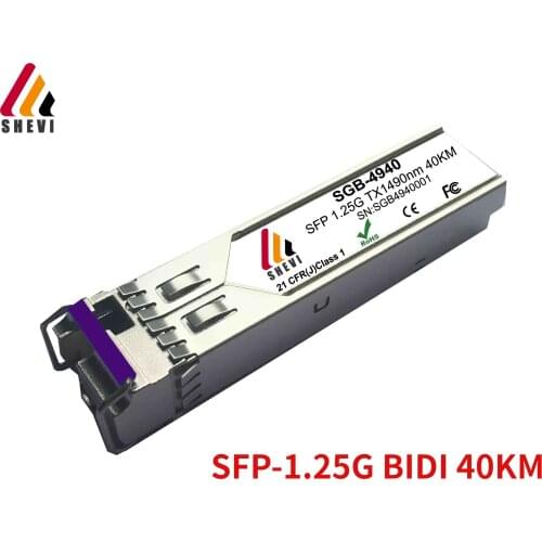 40KM 2.5G LC Single Fiber SFP 1490nm 40KM Fiber Optic sfp Module compatible mikrotik