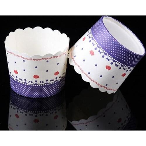50pcs/Lot Muffin Cake Paper Cups 7*5.5cm Big Food Grade Thicken White Craftpaper Cupcake Paper Cups Colorful Muffin Paper Cup