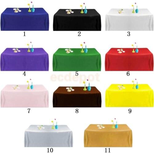 57inch Square Tablecloth High Quality Satin Fabric Table Cover for Banquet Wedding Party Home Decor- 11 Colors Optional