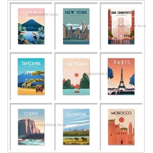 5d Diy Diamond Painting Morocco Landscape Poster Paris New York City Travel Diamond Mosaic Cross Stitch Kits Art Home Decor Gift