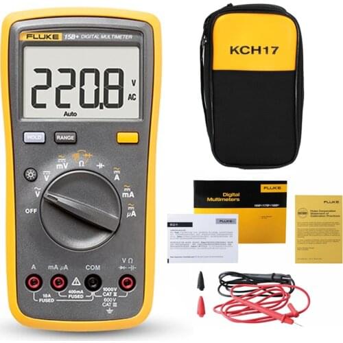 Original Fluke 15B + Automatic Digital Range Multimeter DMM AC Voltage and Current Tester / DC / Diode / R / C to Send Packaging