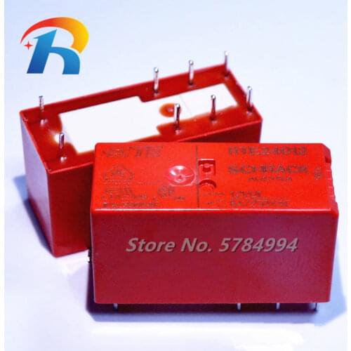 Free Shipping 10Pcs/lot 100% New Original TE TYCO SCHRACK RTE24012 RT424012 12VDC Power Relay 8A/250VAC 8Pin
