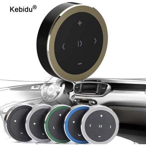Kebidu Steering Wheel Music Player Wireless Bluetooth Remote Control Media Button Multimedia for Android IOS Smartphone Car Kit