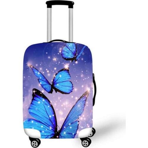 18-32 Inch Beautiful Butterfly Travel Luggage Thick Protective Covers Women Cute Bagages Girls Elastic Anti-Dust Suitcase