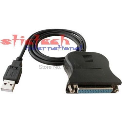 By dhl or ems 100 pieces USB to 25 Pin DB25 Cable Adapter Parallel Printer New High Quality