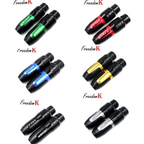 For KAWASAKI Z750 Z 750 Z750S Z750R 2007-2012 Motorcycle CNC Aluminum Frame Crash Pads Exhaust Sliders Crash Protector With logo