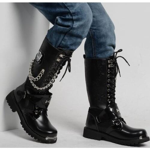 FANDUORUO Men's Motorcycle Boots