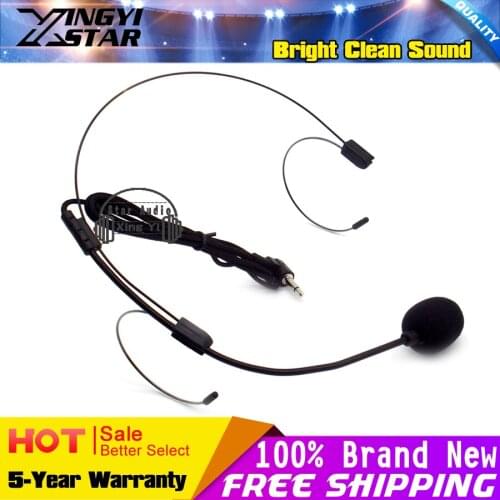 10Pcs 3.5mm Jack Headworn Headset Condenser Microphone For Computer Teaching Speech Laptop Tour Guide Voice Amplifier interview