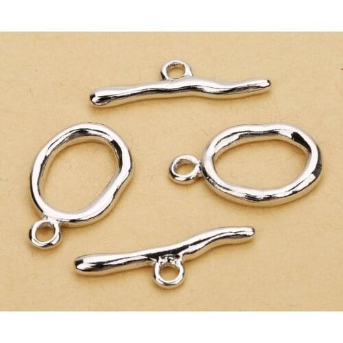 5set/lot 12x20mm Irregular Curved Copper OT Clasps Buckle Connectors Fit Bracelet Necklace For DIY Jewelry Making Findings