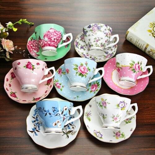 Bone china cup coffee cup and plate coffee set afternoon tea cup and plate creative tea set coffee cup