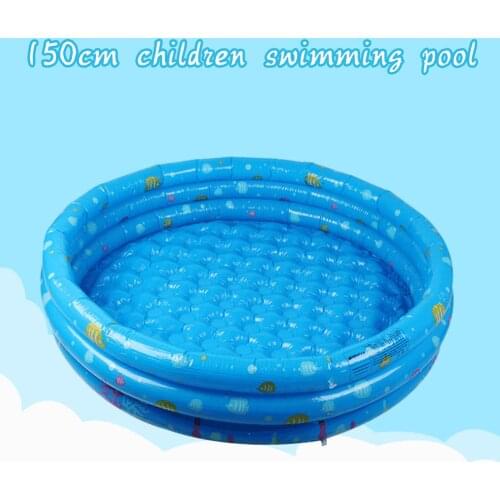 1.5m Fish Pattern Round Inflatable Kids Children Bathtub Summer Swimming Pool Water Play Toy PPC Float Accessories