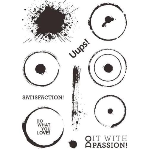 Round background Transparent Clear Silicone Stamp Seal for DIY scrapbooking photo album Decorative clear stamps A026