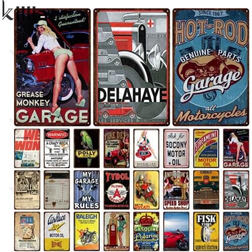Garage Monkey Metal Plate Home Decoration Motorcycle Oil Advertising Metal Poster Diffuse Metal Plaque Unique Bar Garage Decor