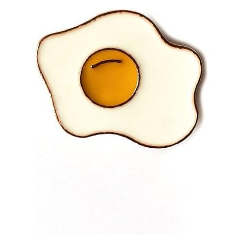Cute Enamel Brooch Fired eggs lapel Pins For Backpacks Fashion Womens Brooches Gift Jewelry Wholesale