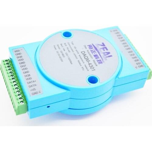 Temperature acquisition module 8 way ds18B20 input to 485modbus sensor data acquisition daqm-4301