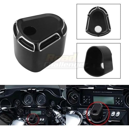 Motorcycle Black Ignition Switch Cover For Harley Touring Road Glide Street Glide FLTR FLHX 1996-2013