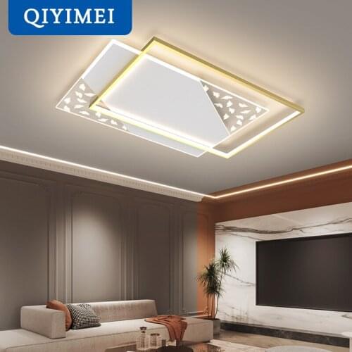 New Acrylic Chandelier Modern Flush Mount For Bedroom, Hallway, Kitchen, Living Room, Bar ,Gold Black Painted Dimmable Lighting