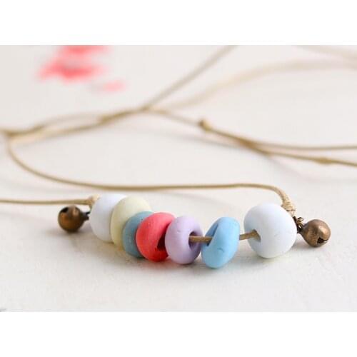 Wholesale Simple Ceramic Beads Necklaces For Women Mothers Gift Necklace Pendant Jewelry