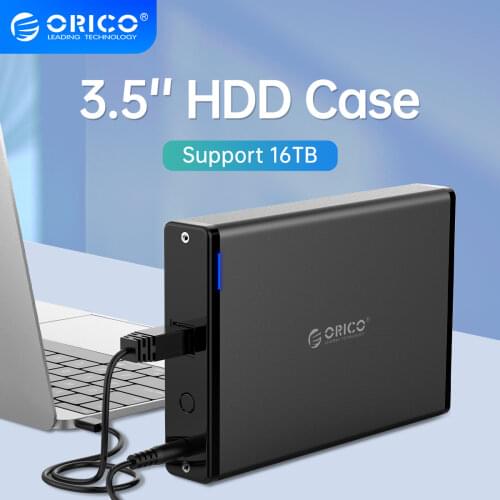 ORICO Aluminum Hard Drive HDD Enclosure USB3.0 to SATA3.0 3.5 inch HDD Case Docking Station Support UASP 12V2A Power