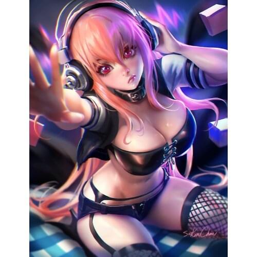 Print Anime Formidable Sexy Girl Art Silk Or Canvas Poster Customized 40x50 Inch Living Room Bedroom Home Canvas Painting