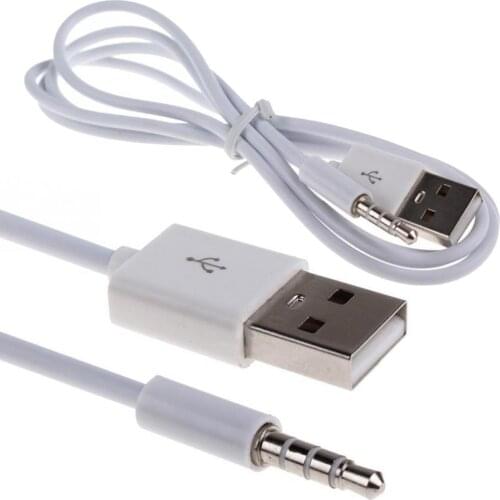 Portable 3.5mm USB 2.0 Male AUX Speaker Audio Cable Cord for Car MP3/4 VC591 P12 Audio Cable
