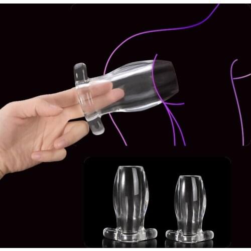 Transparent Hollow Anal Butt Plug Visible Anal Dilator Anus Expander Ass Vagina Expansion Depth Observation Sex Toys For Couples
