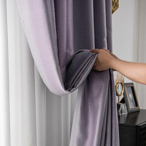 Modern Yellow Houndstooth Stitching Gray Window Treatments Physical Shading Sliding Glass Curtains For Living Room Panel MY231#3