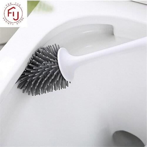 Toilet Brush Rubber Head Holder Cleaning Brush For Toilet Wall-Mount Or Floor-Standing Floor Cleaning Bathroom Accessories