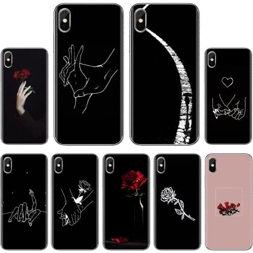 Silicone Case White Line Kiss Love Heart Flower Rose For Xiaomi Mi A1 A2 A3 5X 6X 8 9 9T 10 10T 11 Lite SE Pro