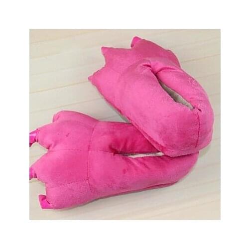 Cute Pink Cotton Animal Slippers Paw (Kid:21cm,Femal:26cm,Male:31cm)