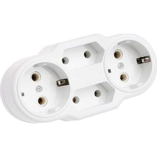 Triple Plug Protective Contact Multiple Plug Power Distribution Adapter EU to Russian Conversion Socket Plug