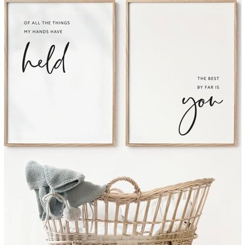 Of All The Things My Hands Canvas Art Painting Held Best By Far Is You Bedroom Wall Art Quote Print Decor Calligraphy Poster