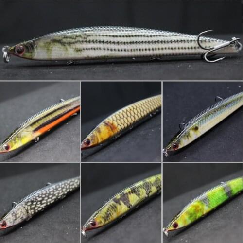 WLure 11cm 21.5g Lifelike Minnow Twitch Hard Bait Heavy Sinking Long Casting Walk the Dog Epoxy Coating Fishing Lure HM717