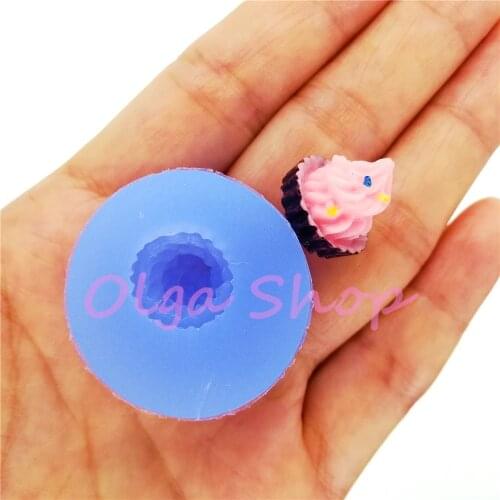 XYL274 14.2mm x 12.5mm 3D Whipped Ice Cream Silicone Mold Resin Clay Art Earrings Necklace Pendant Making Fondant Decoration