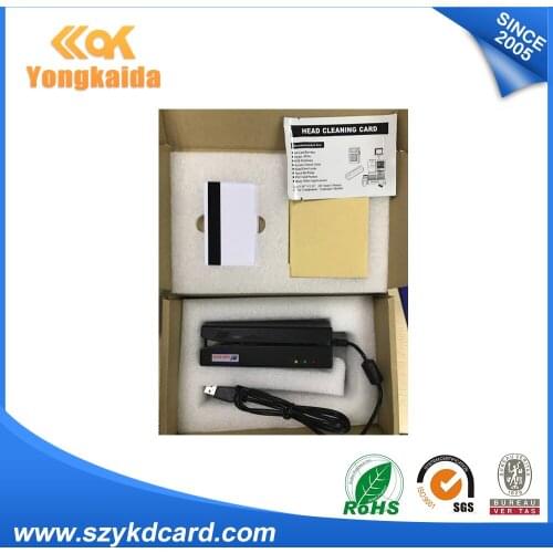 YongKaiDa high reading speed 3 tracks USB MSR900 magnetic stripe write reader for Member management system