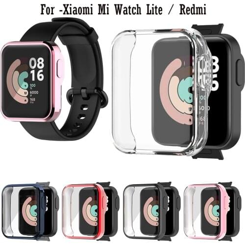 TPU Transparent Screen protective Case For Xiaomi Mi Watch Lite /Redmi Watch full Protector Cover frame Shock-resistant Shell