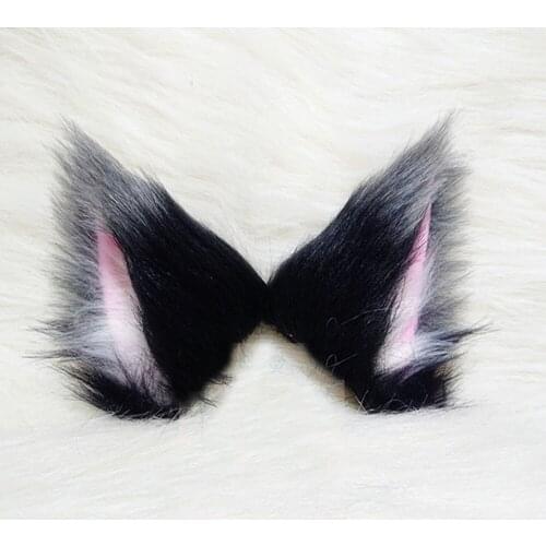 New Anime Cosplay Long Fur Fox Ears Hair Clip Party Cat Ear Party Christmas Headband Up Set Lolita Women Girls Party Props