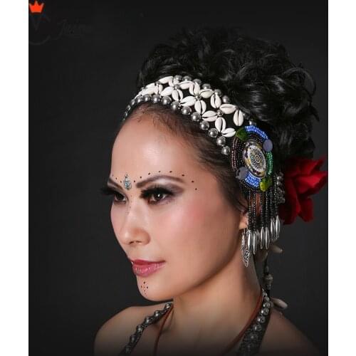 Gypsy Dance Tribal Headband ATS Tribal Belly Dance Accessories Women Headpieces Dance Headbands Tassel