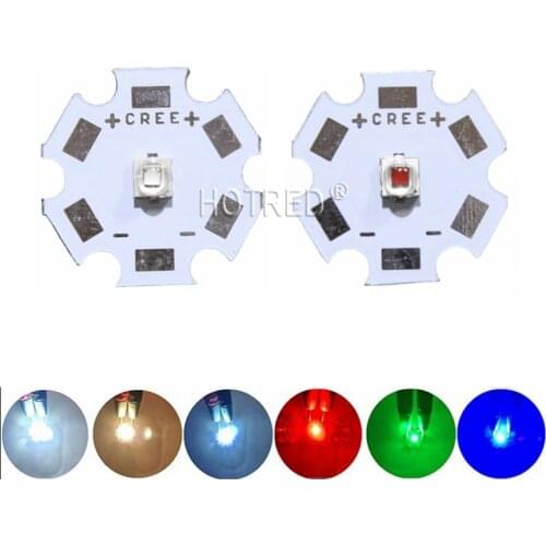 10PCS Cree XPE2 XP-E2 Led Emitter Light Red 620NM Green 525NM Blue 460NM On 20MM/16MM/14MM/12MM/8MM Aluminum PCB Board