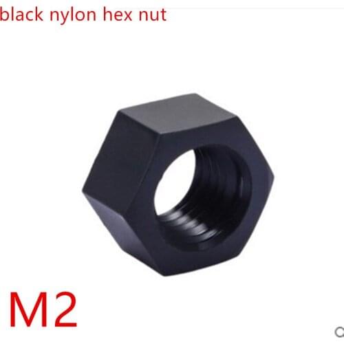 1000pcs m2 black Nylon hex nut plastic hex nut Nylon DIN934
