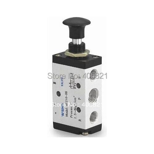2port 3 position 1/4" NC BSPT Hand Operated Air Valve Hand Return Manual Control 3R210-08 Hand draw vavle 2way/3
