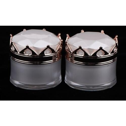 2x Empty Cosmetic Jar Empty Cosmetic Box Travel Tiara Shaped