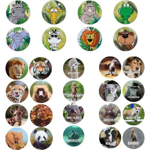 500 Pcs/roll Zoo Cartoon Stickers Children Classic Toy Stickers School Teacher Reward Stickers Different Patterns