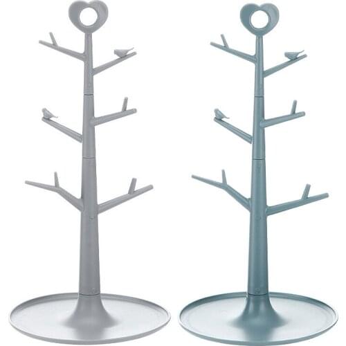 6 Mugs Holder Creative Tree Cups Storage Hanging Stand Upside Down Drain Rack Storage Rack Jewelry Storage Rack