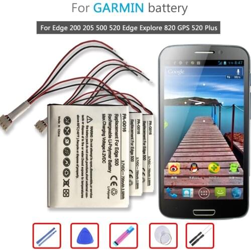 700mah GPS Battery 361-00043-01 For GARMIN Edge 200 205 500 520 Edge Explore 820 GPS 520 Plus Li-ion Bateria
