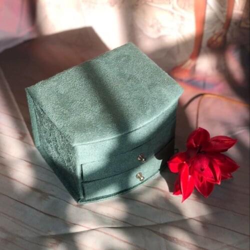 B Fashion Design Gifts Box case Velvet Three Layers box jewelry Portable Multi-functional Necklace Rings Jewelry Boxes