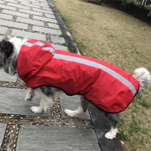 Large Dog Raincoat Clothes Waterproof Rain Jackets Coat for Big Medium Small Dogs Hoody Outdoor Pet Clothing