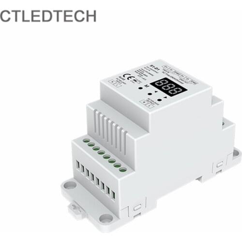 Hot S1-D1 DIN Rail 1CH DMX Dimmer DMX512 RDM signal to triac dimming signal for DMX512 control 110V240V Dimmable bulb tube light