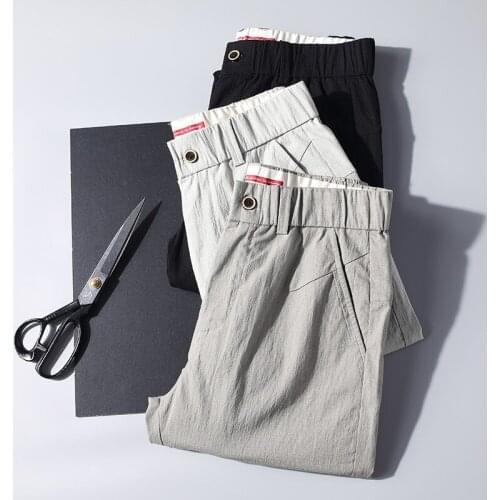 HCXY Men's Cropped Trousers