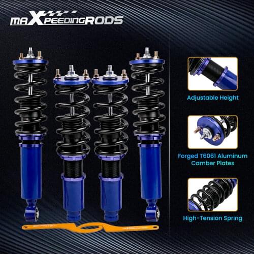 4pcs Coilover Kit for Honda CR-V 1996 1997 1998 1999 2000 2001 Twin-Tube Adjustable Height Shock Absorber Suspension Spring